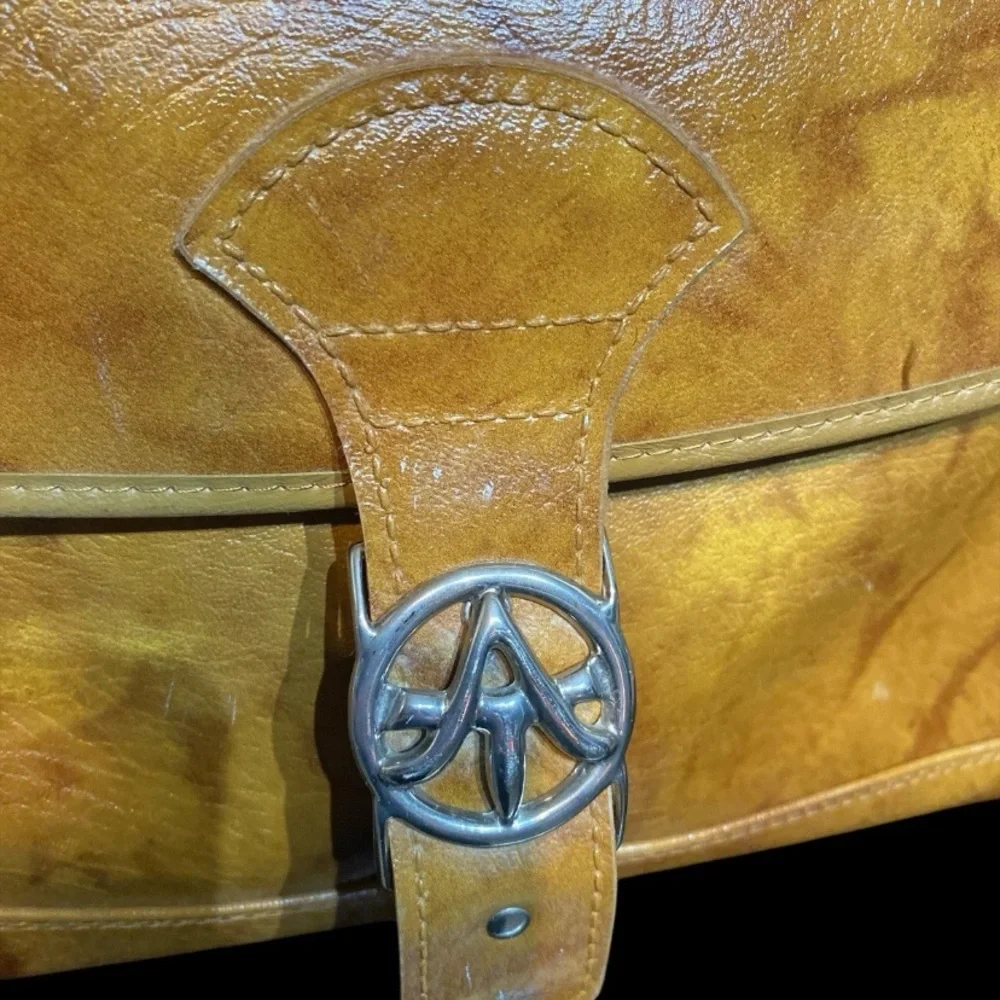 Vintage American Tourister Leather Men's Travel Bag / Carry-On-1970s